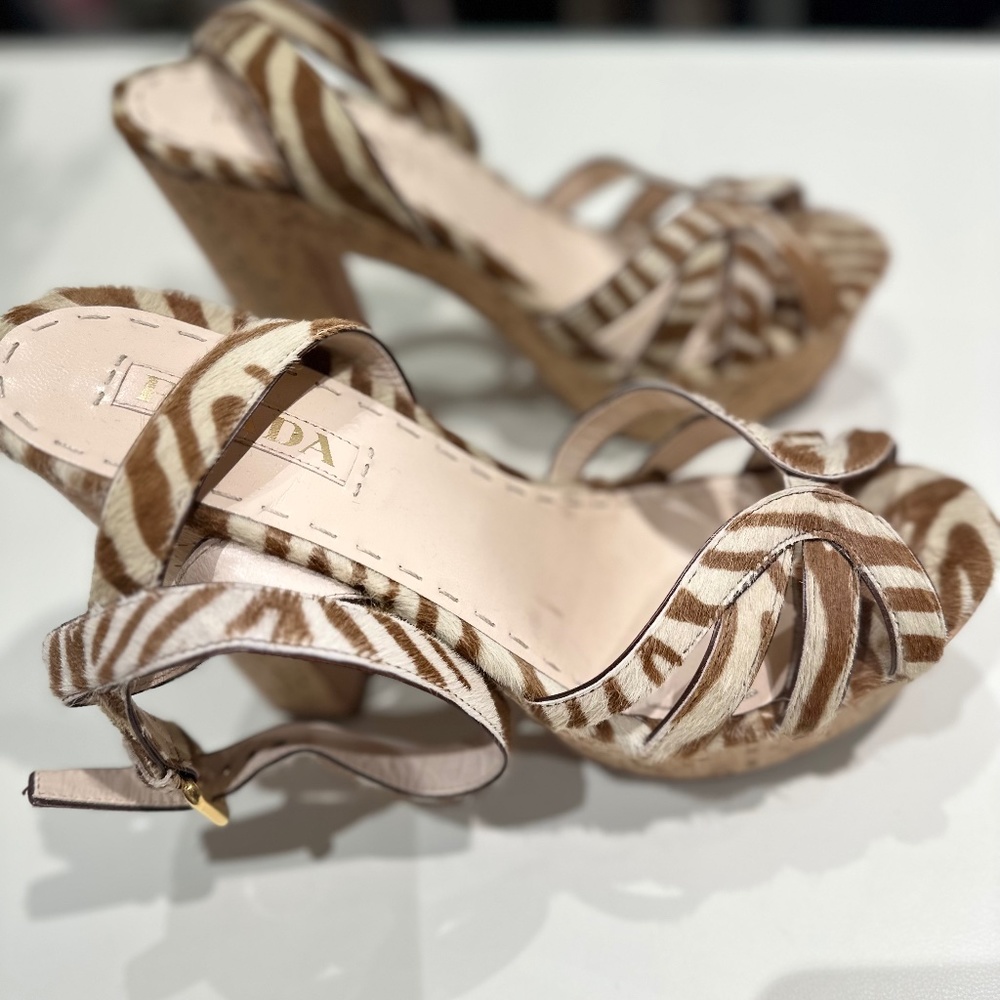 PRADA Vintage Calf hair animal heels